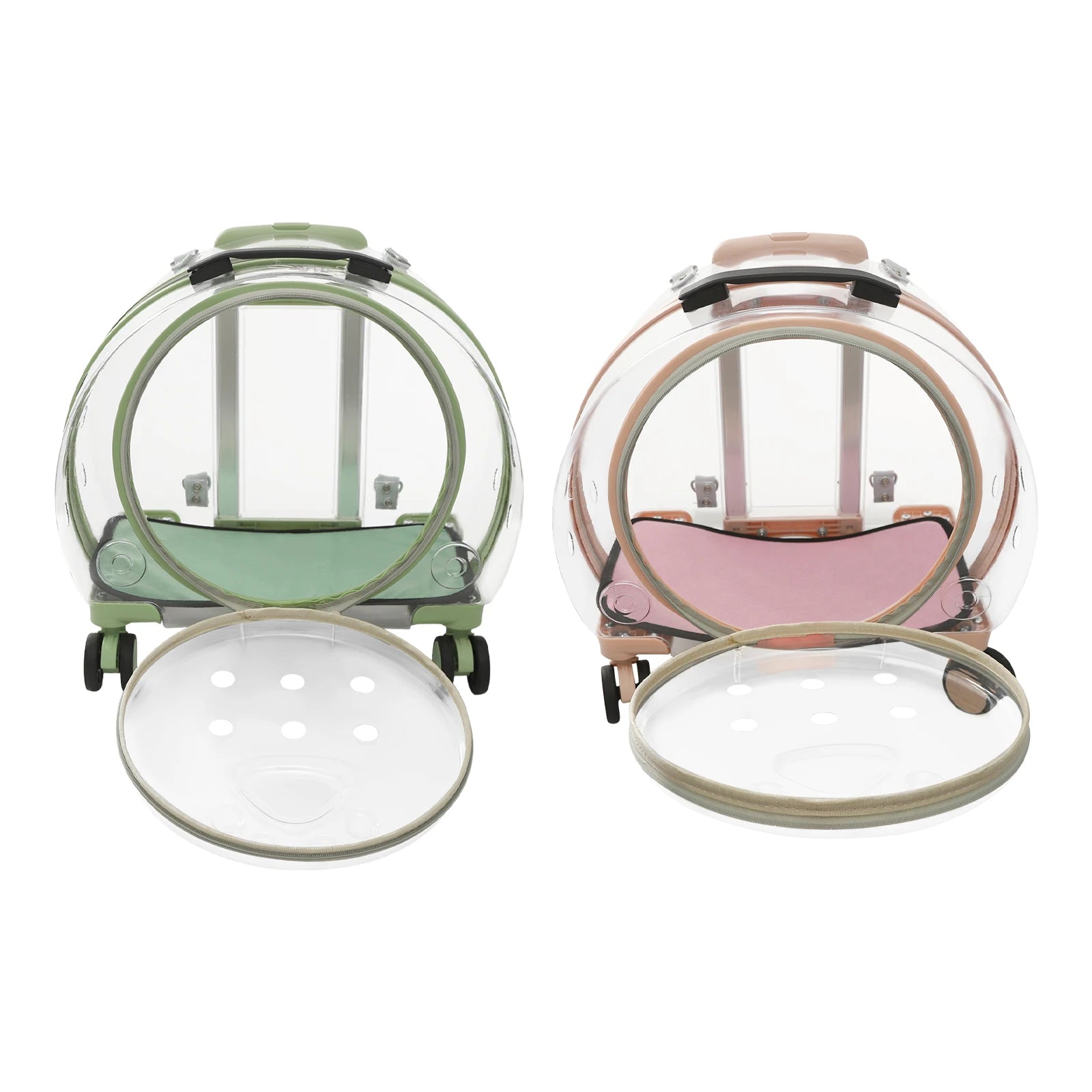 Rolling Cat Carrier – Breathable PC Pet Travel Bag with Wheels (9kg Max)