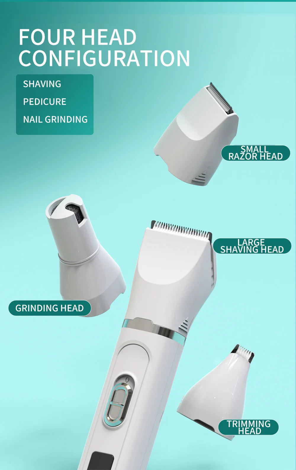 Professional Dog Hair Clipper – Silent USB Rechargeable Pet Grooming Tool