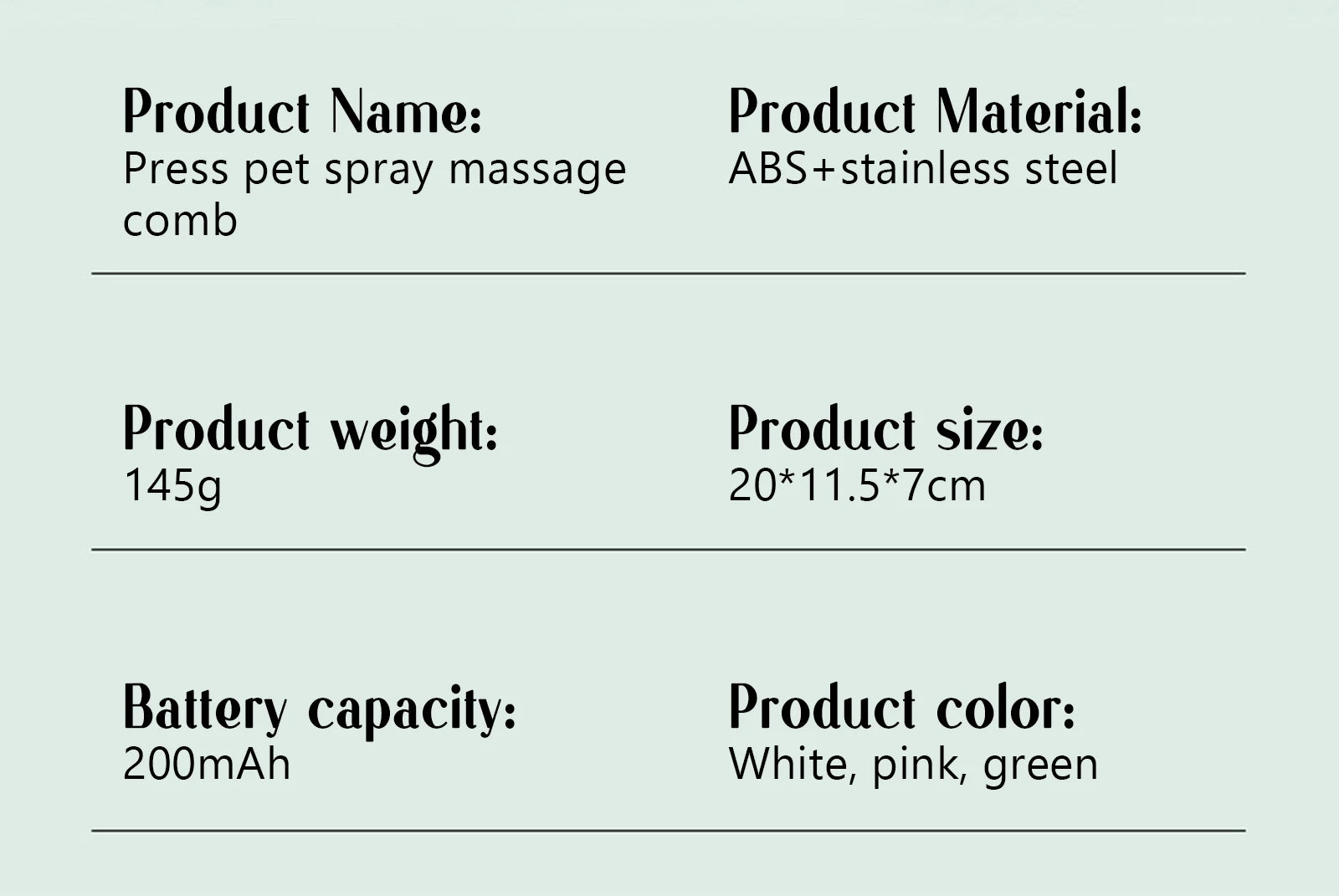 Pet Steam Massage Comb – Safe Hair Removal Brush for Dogs & Cats