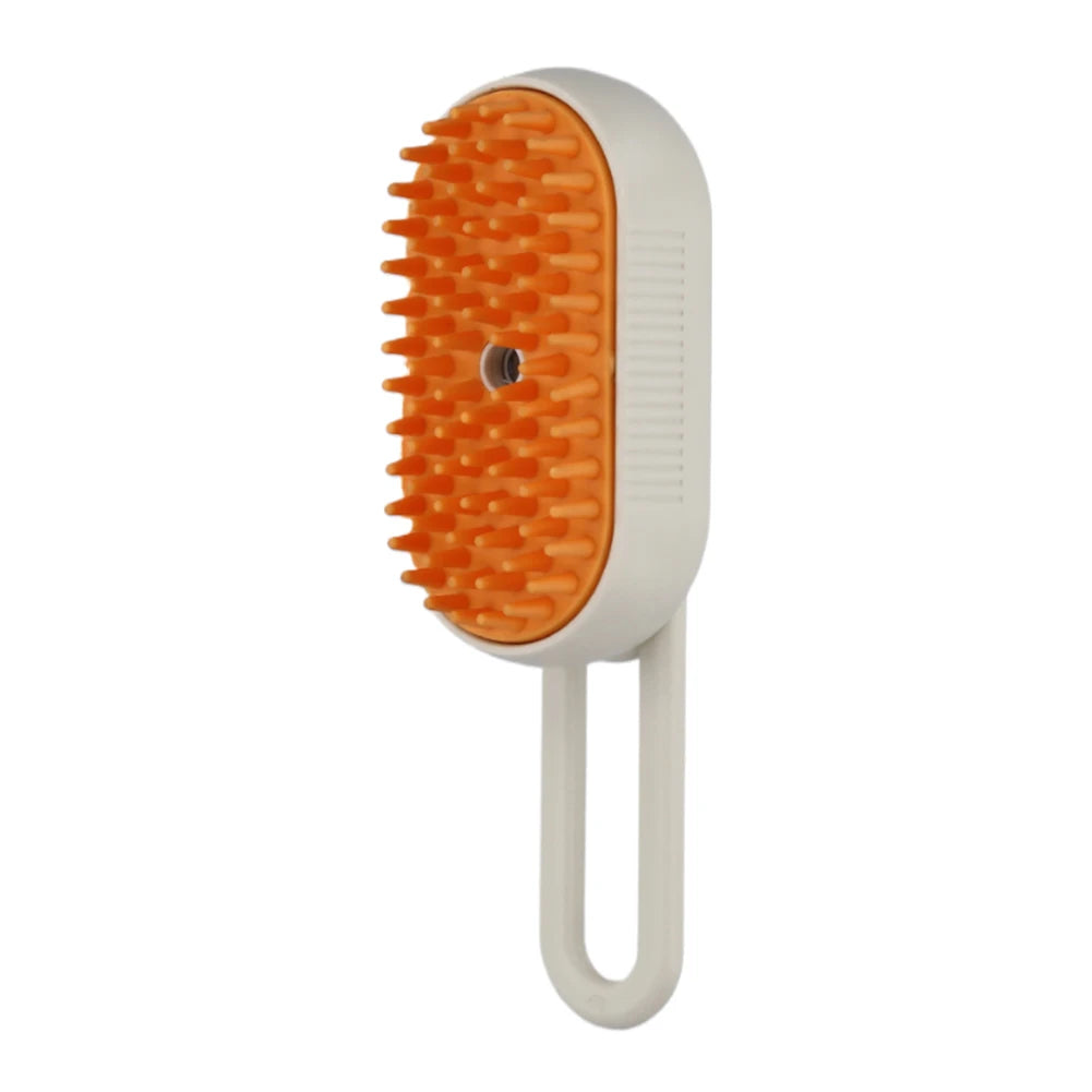 3-in-1 Pet Steam Brush – USB Rechargeable Dog & Cat Grooming Comb