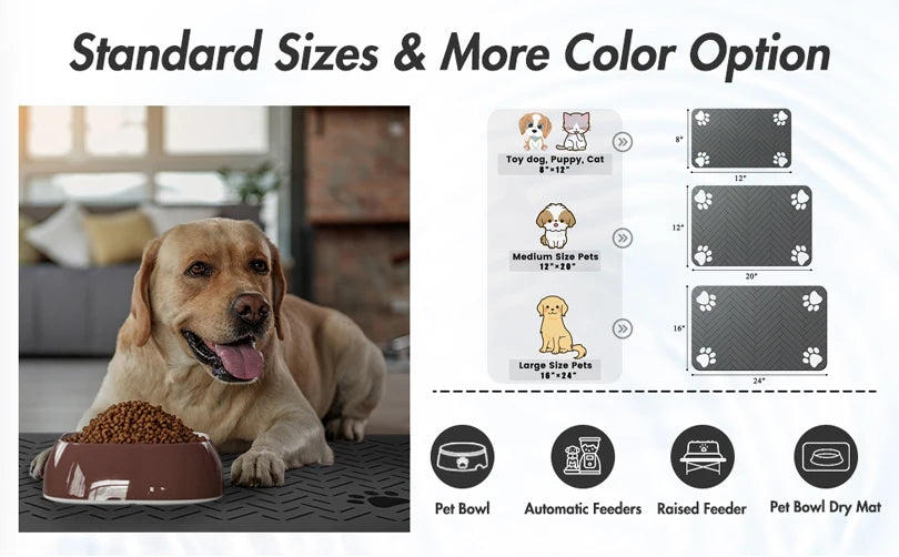 Waterproof Pet Food Bowl Mat