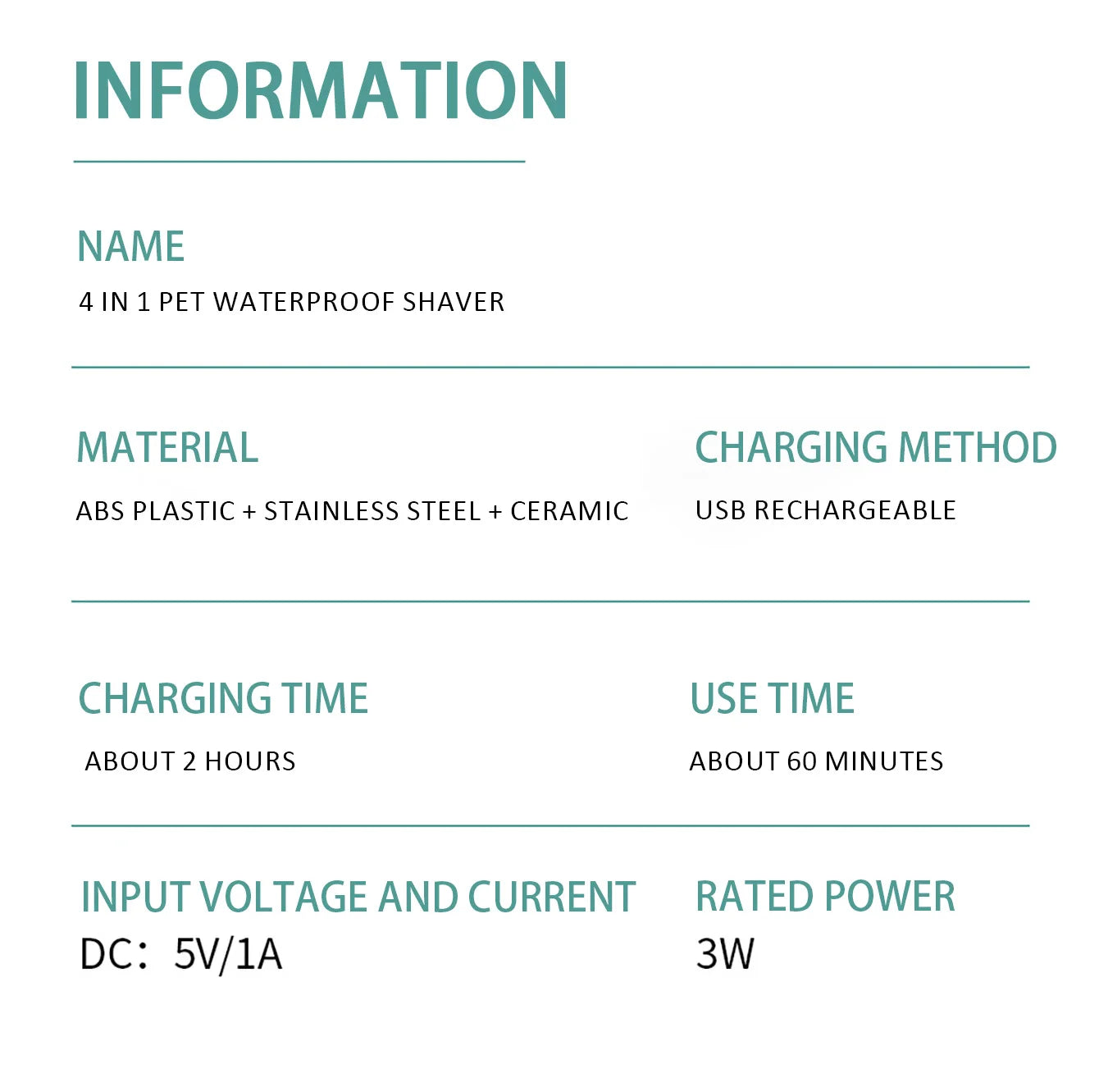 Professional Dog Hair Clipper – Silent USB Rechargeable Pet Grooming Tool