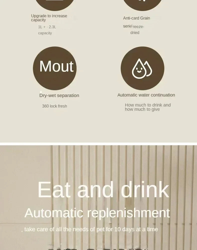 Automatic Pet Food & Water Dispenser