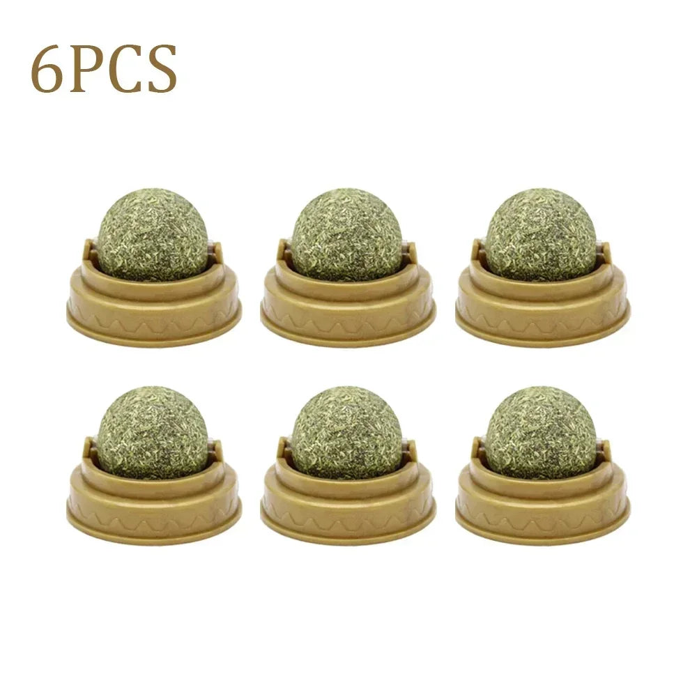 Edible Catnip Ball Toy – Interactive Treat for Cats