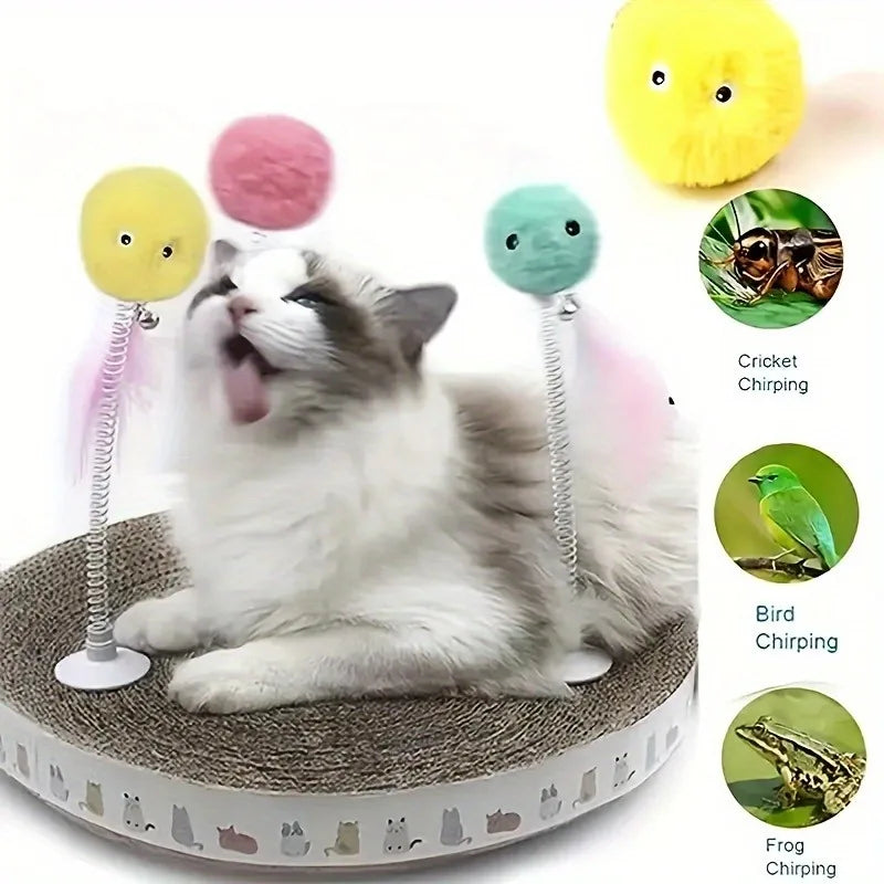 Plush Interactive Pet Ball – Electric Catnip Squeak Toy (1/3pcs)