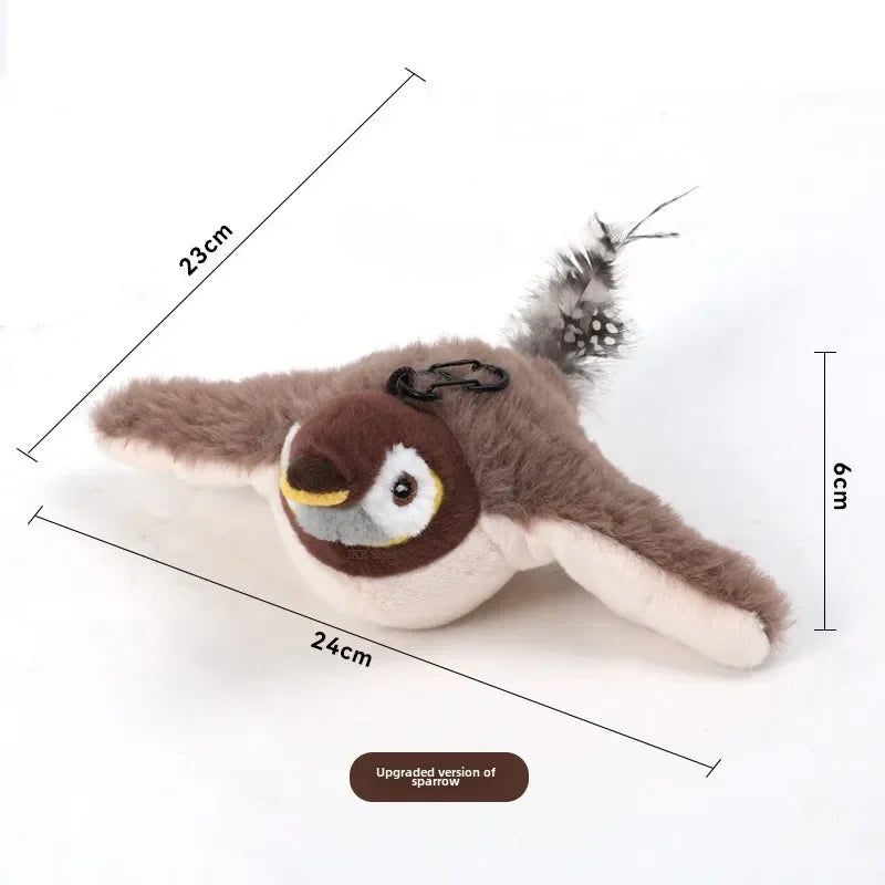USB Rechargeable Catnip Toy – Touch-Activated Plush Bird for Cats & Dogs