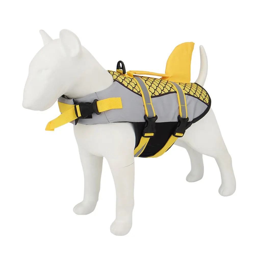 Shark Swim Dog Life Jacket – Pet Vest Harness for Swimming