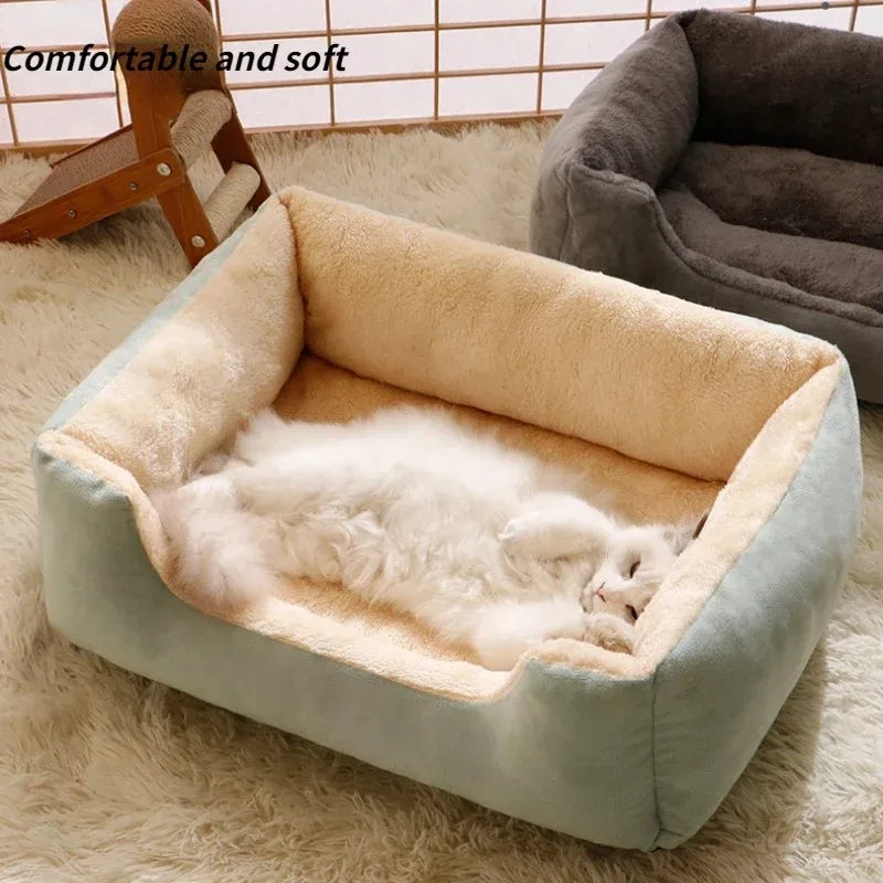 Cozy Pet Bed – Cushion Basket for Cats, Kittens & Small Dogs