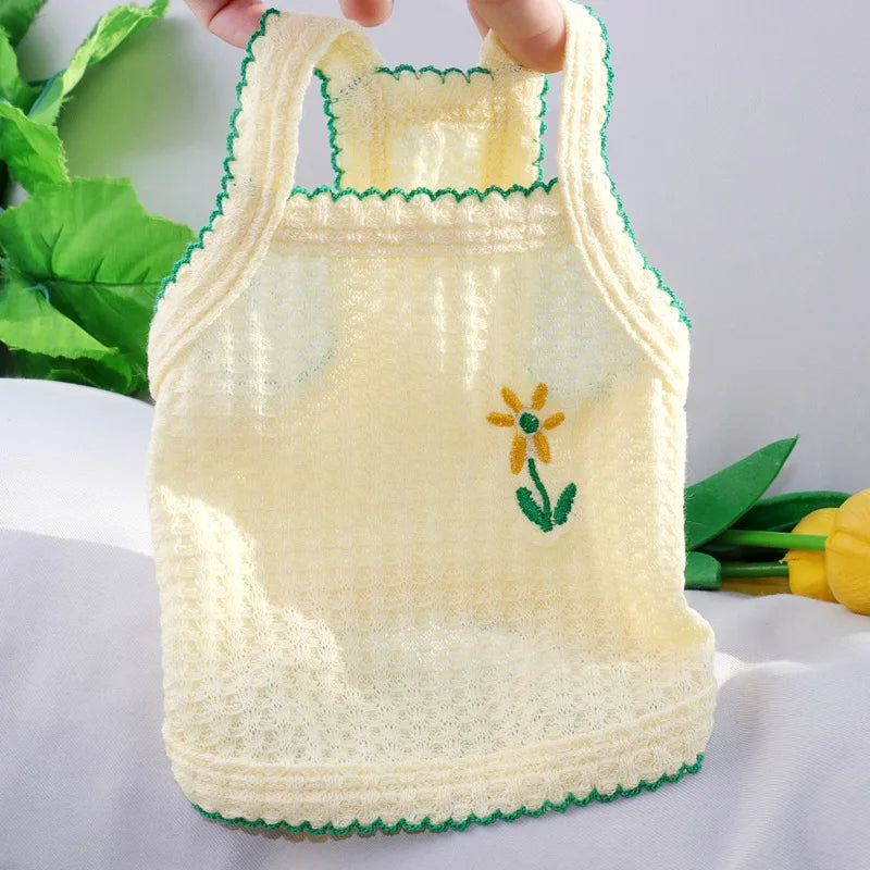 Striped Pet Sweatshirt – Soft Summer Vest for Small Dogs & Puppies