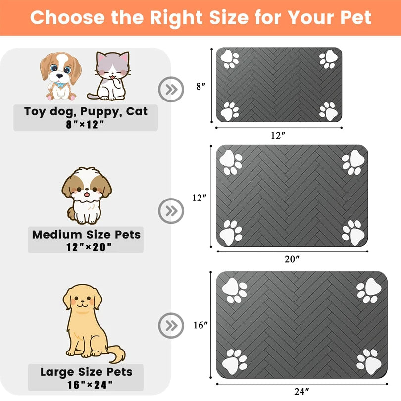 Waterproof Pet Food Bowl Mat