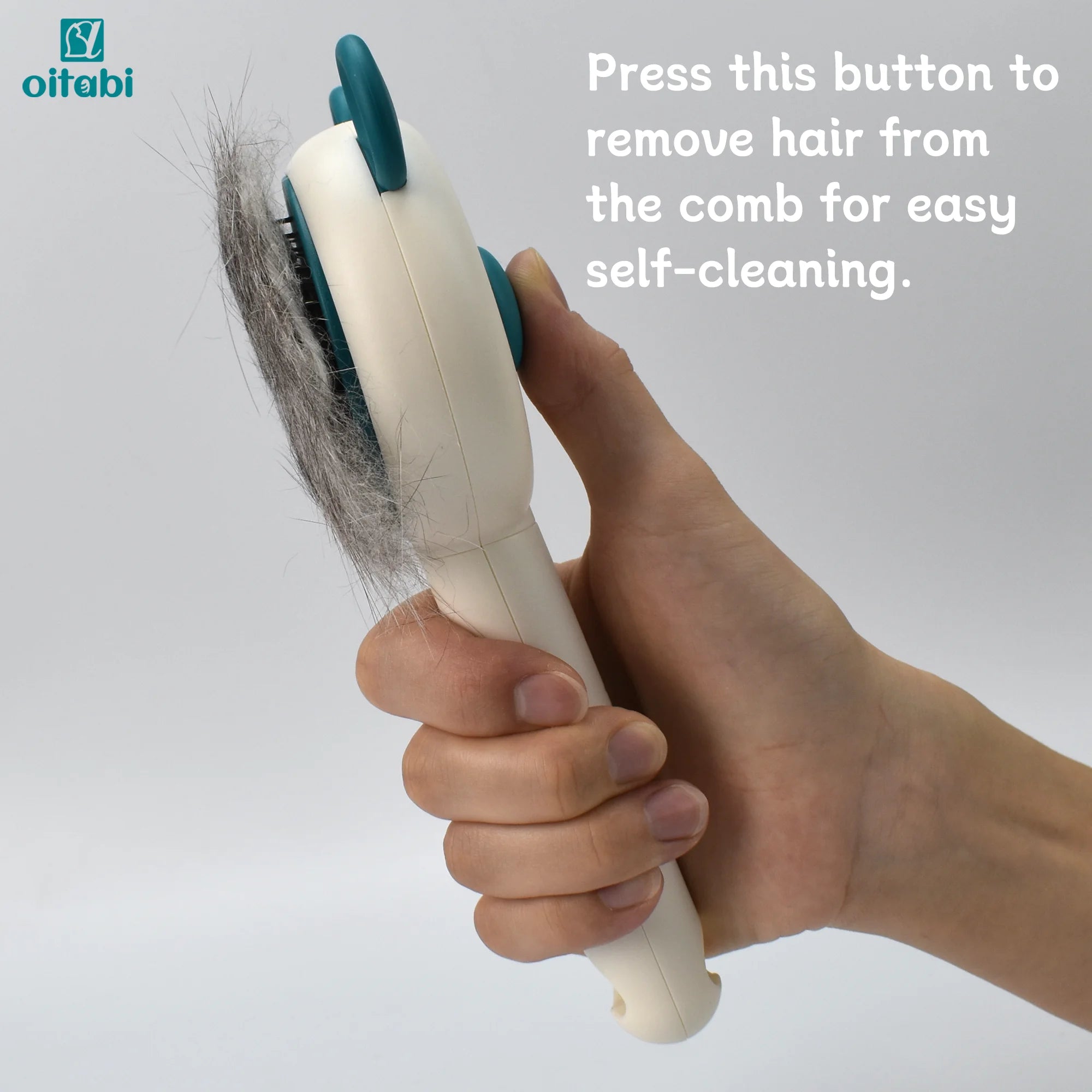 Oitabi Self-Cleaning Cat Brush – Shedding & Grooming Comb