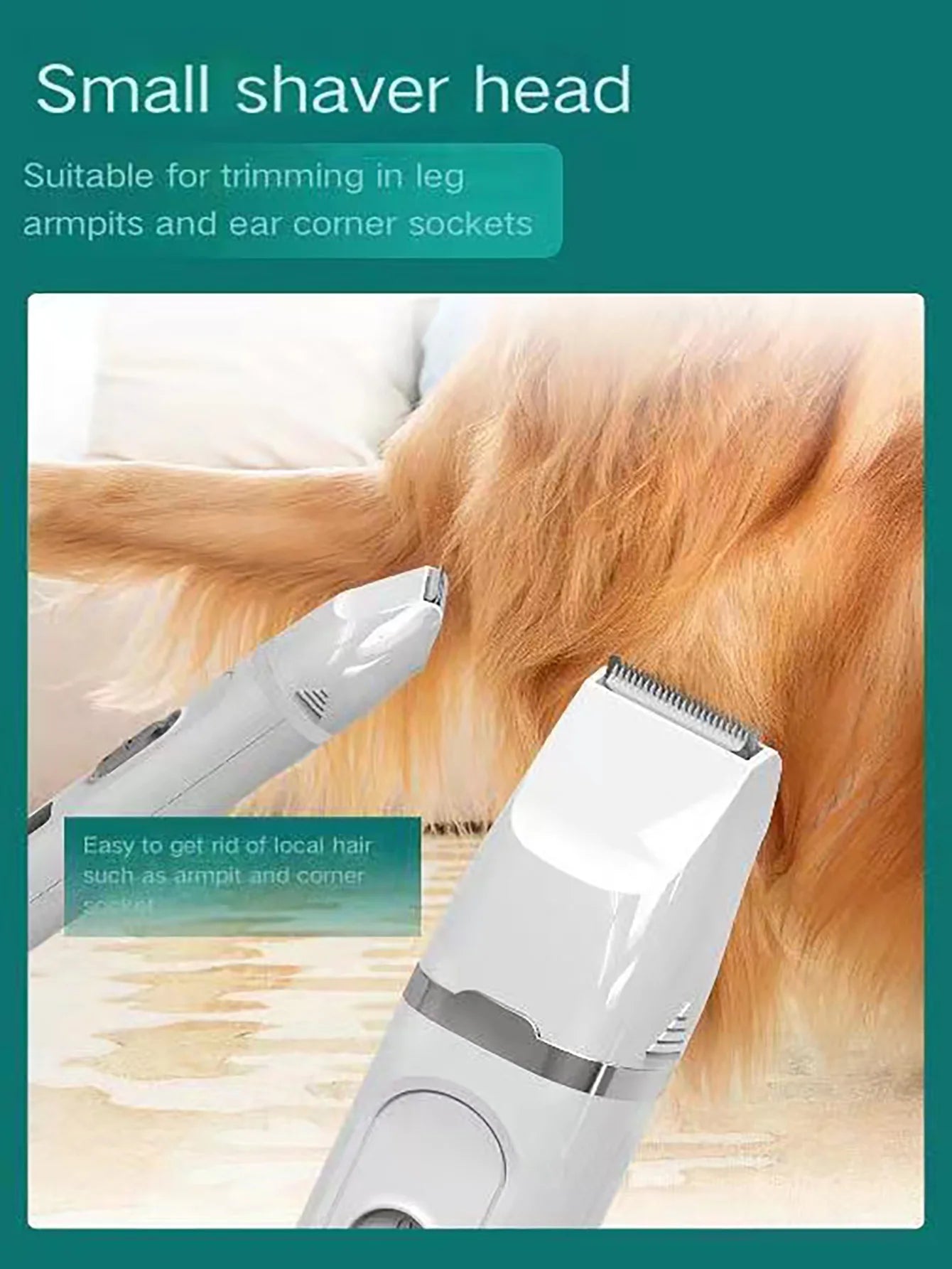 Professional Dog Hair Clipper – Silent USB Rechargeable Pet Grooming Tool