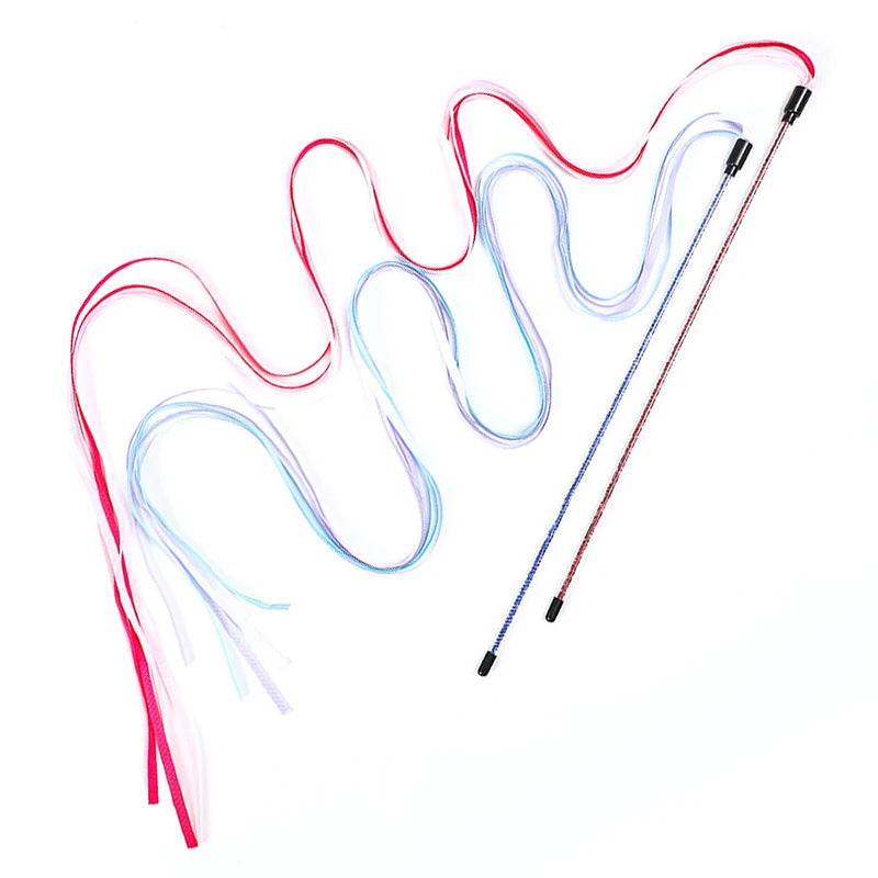 Cat Teaser Wand – Interactive Satin Ribbon Play Stick for Kittens