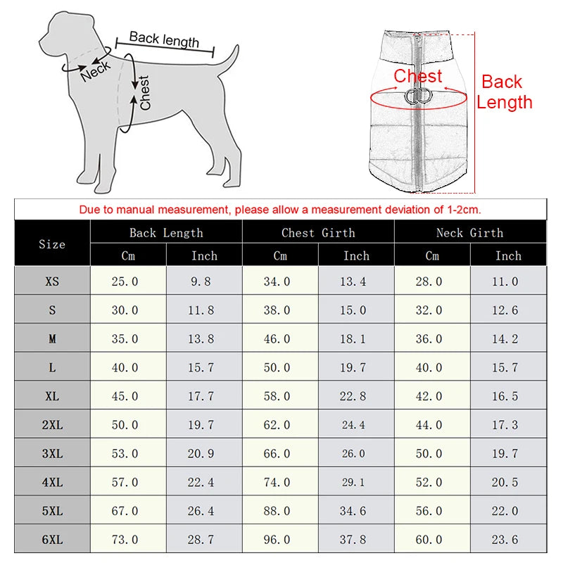 Waterproof Winter Dog Coat Jacket
