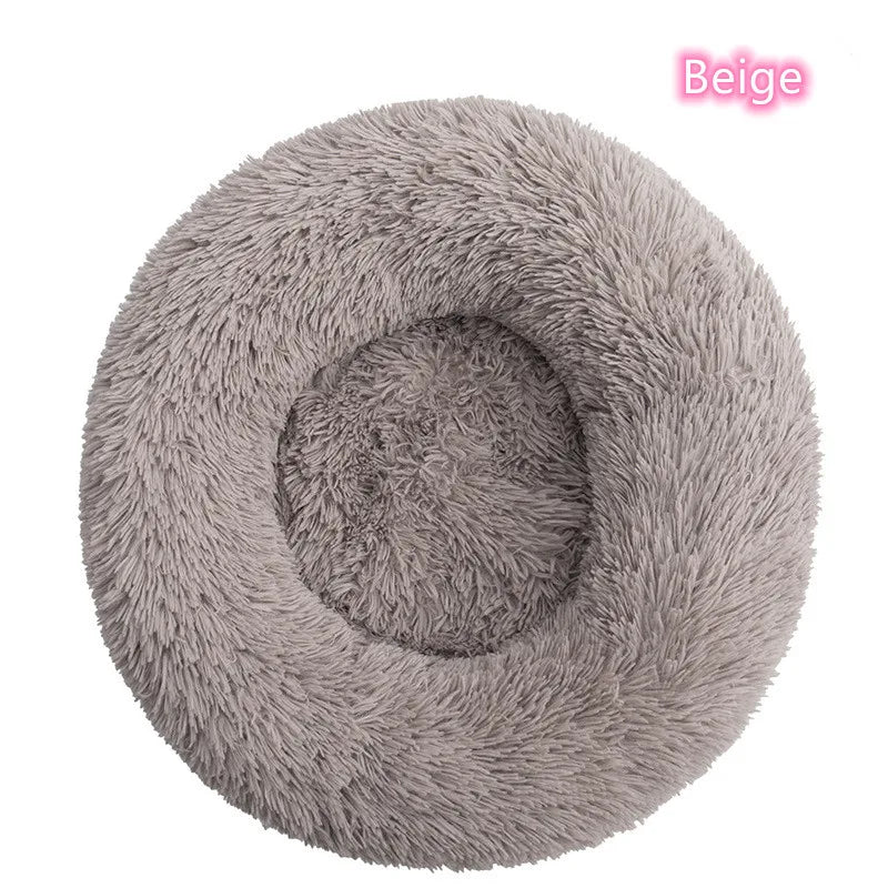 Super Soft Plush Cat Bed – Washable Donut Bed for All Cats