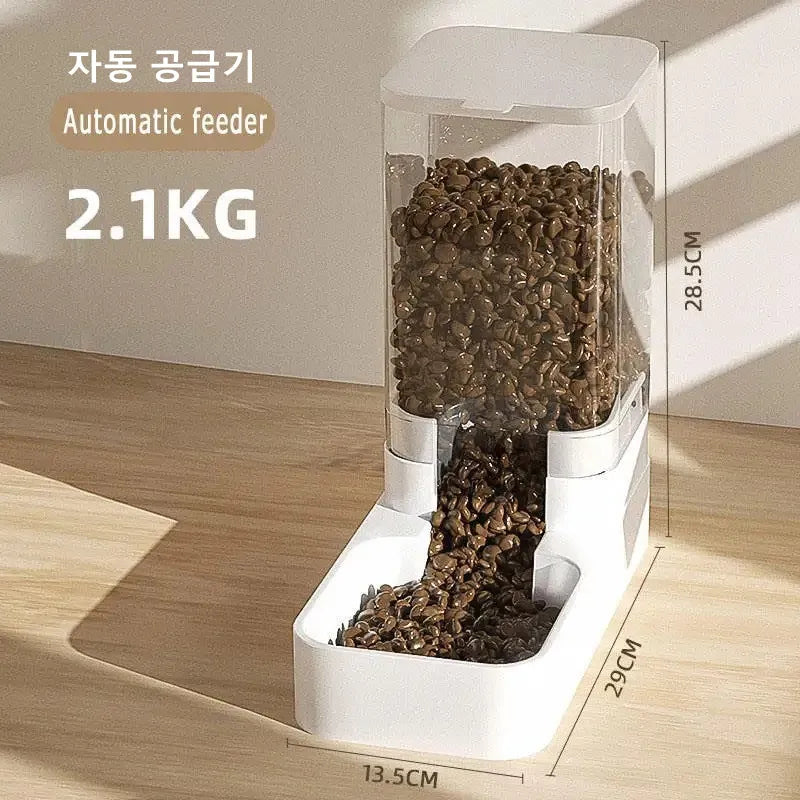 Automatic Pet Feeder & Water Bowl – High-Capacity Gravity Food Dispenser