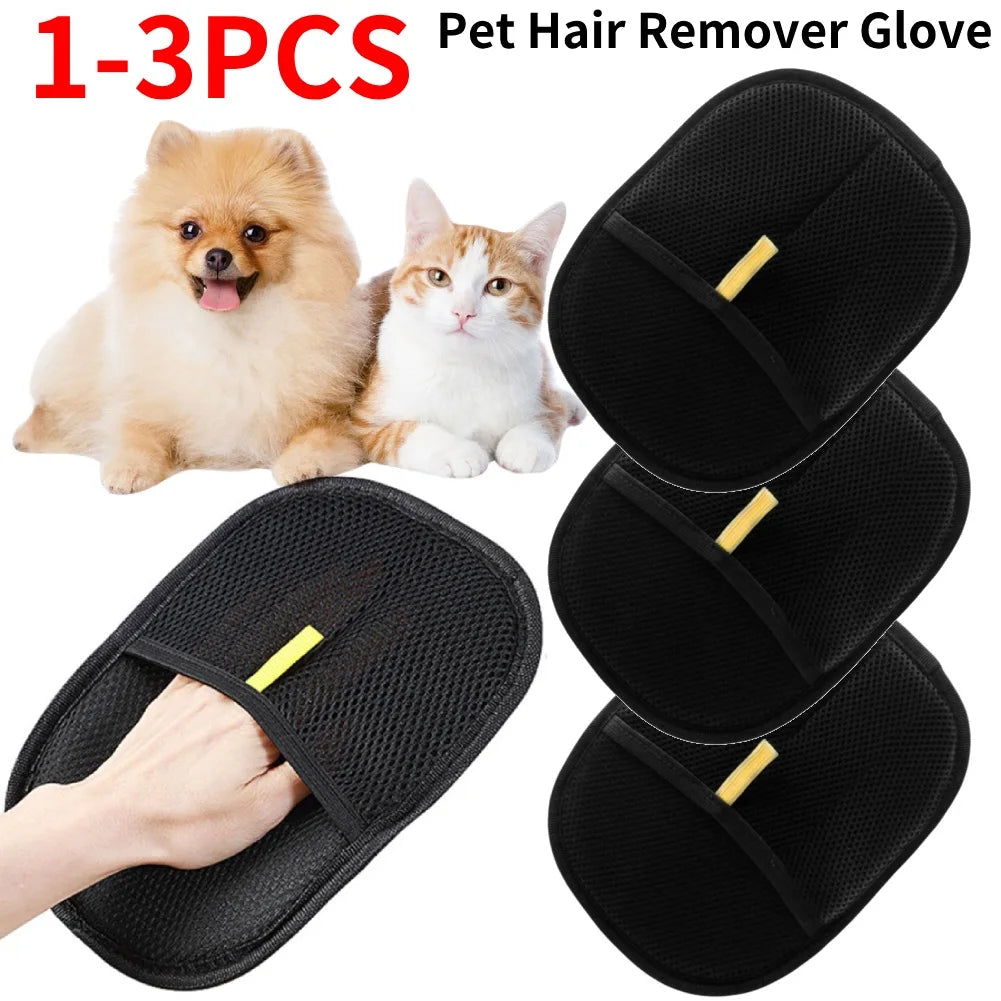 Pet Hair Remover Gloves – Deshedding Mitt for Dogs & Cats
