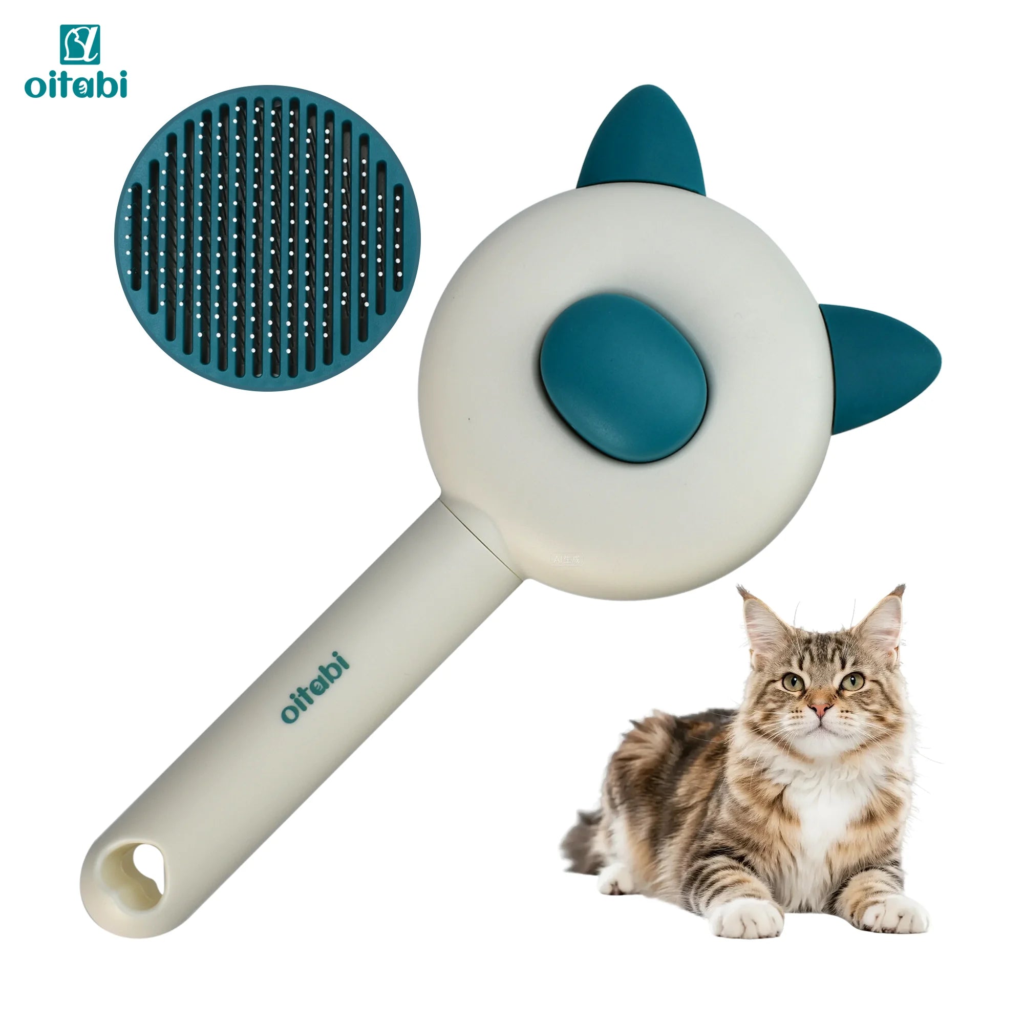 Oitabi Self-Cleaning Cat Brush – Shedding & Grooming Comb