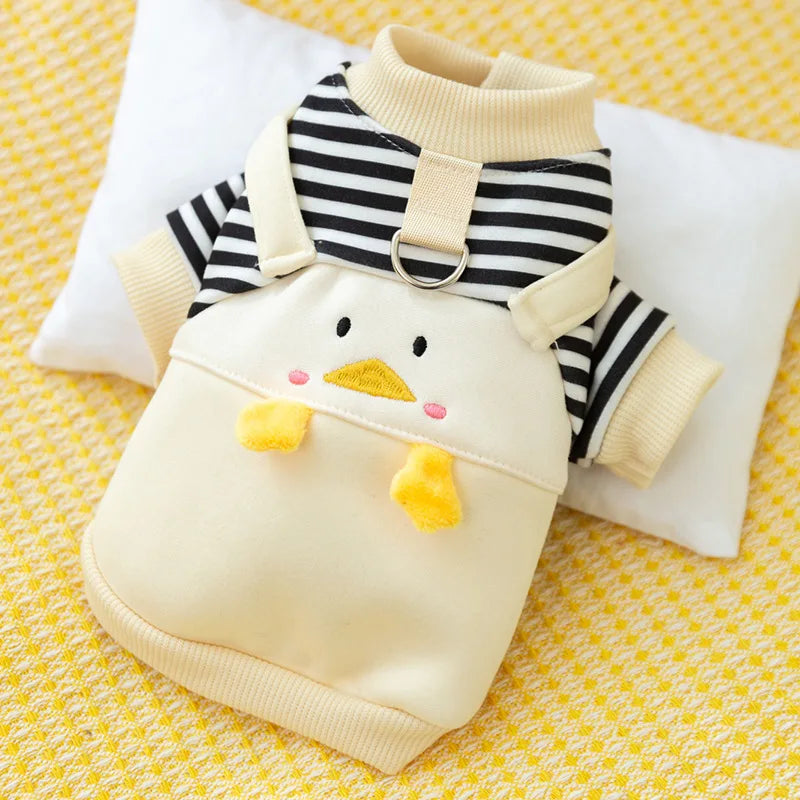 2025 Cute Dog Hoodie – Autumn/Winter Coat with D-Ring for Puppies