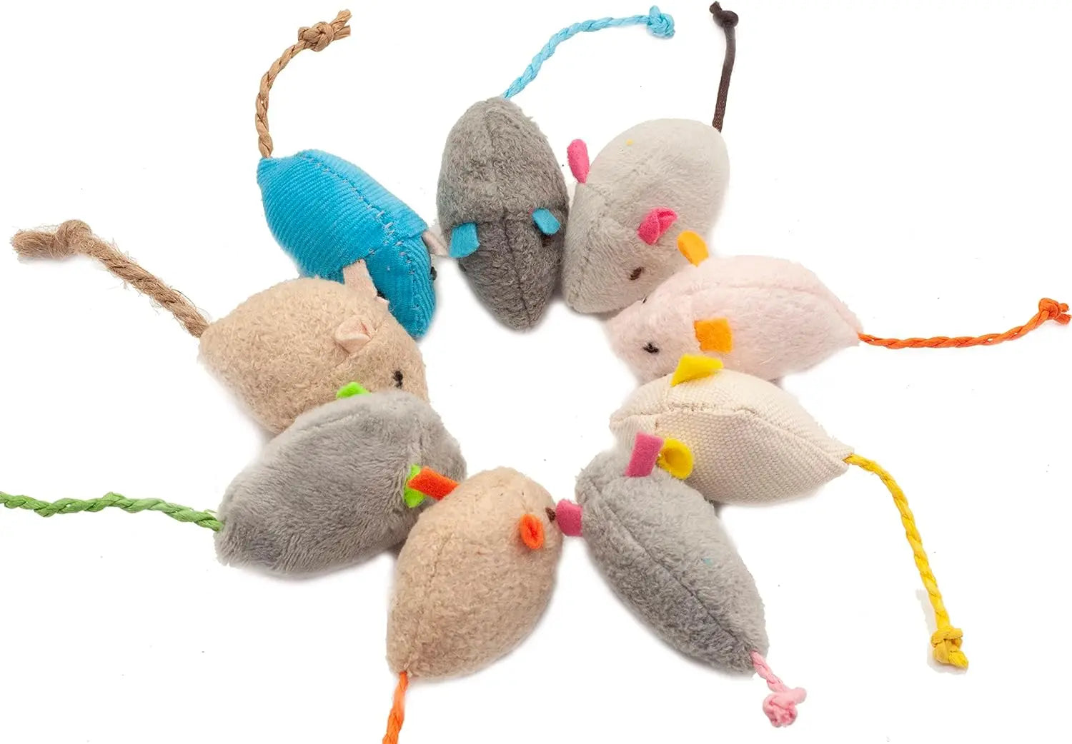 Catnip Mouse Toys – Interactive Rattle Mice for Indoor Cats (3–200pcs)