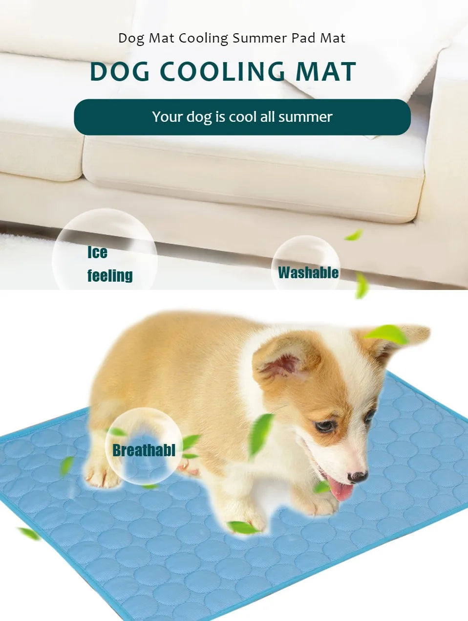 Dog Cooling Mat Summer Bed