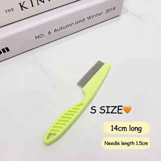 Pet Shedding & Flea Comb – Stainless Steel Grooming Brush (1/2pcs)