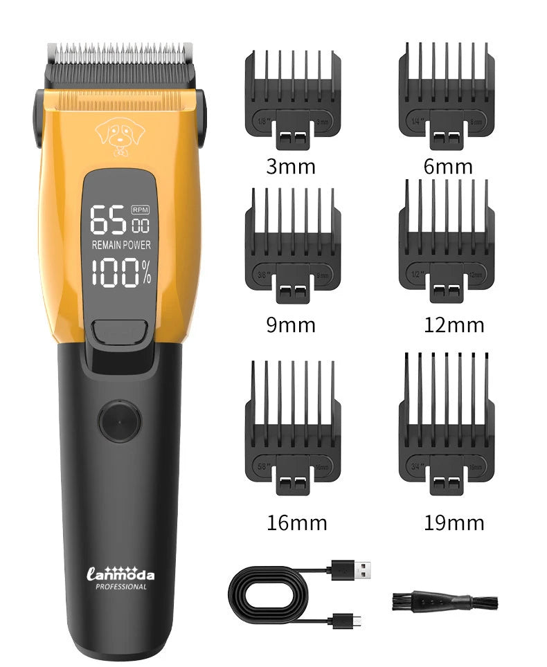 Professional Pet Hair Clipper – Rechargeable Dog & Cat Trimmer