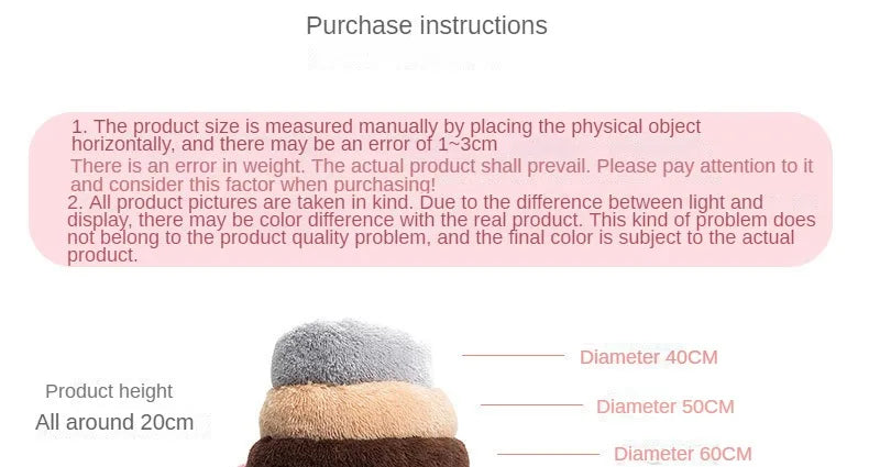 Plush Winter Pet Nest Bed