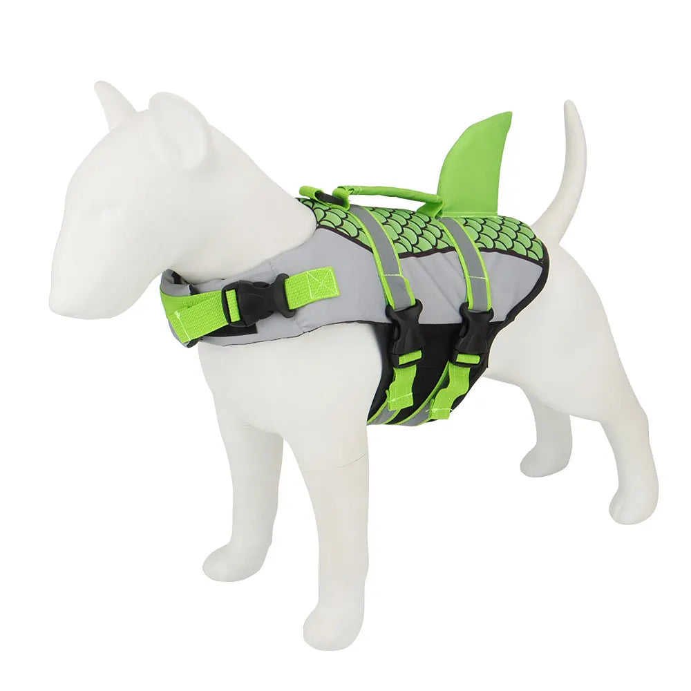 Shark Swim Dog Life Jacket – Pet Vest Harness for Swimming