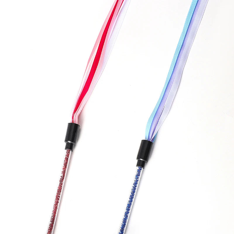 Cat Teaser Wand – Interactive Satin Ribbon Play Stick for Kittens