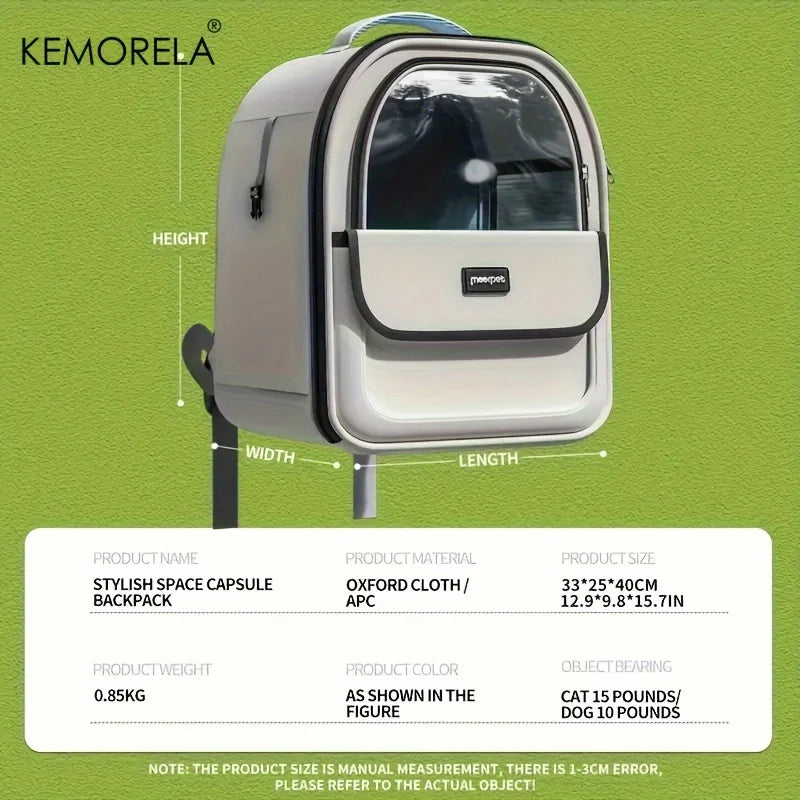 Pet Backpack Carrier – Travel Bag for Cats & Small Dogs