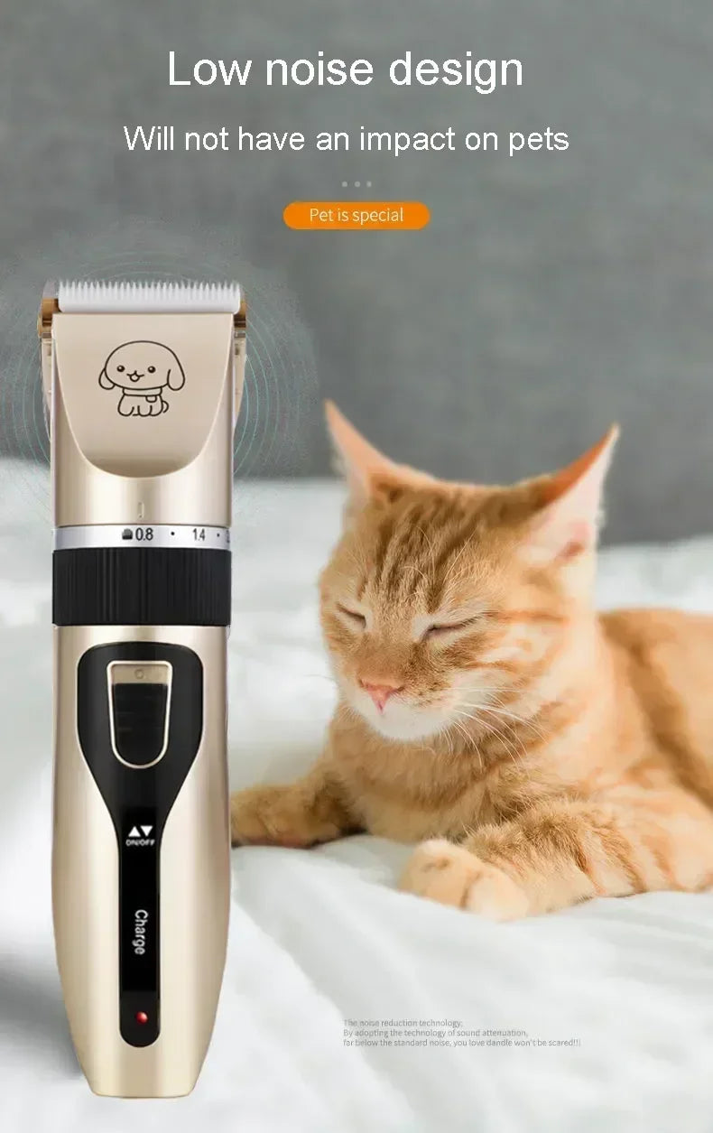 USB Rechargeable Pet Hair Clipper – Silent Dog & Cat Grooming Set
