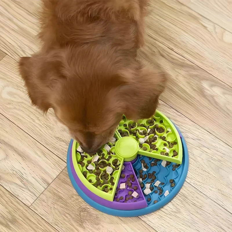 Slow Feeder Dog Bowl – Interactive Puzzle Treat Dispenser