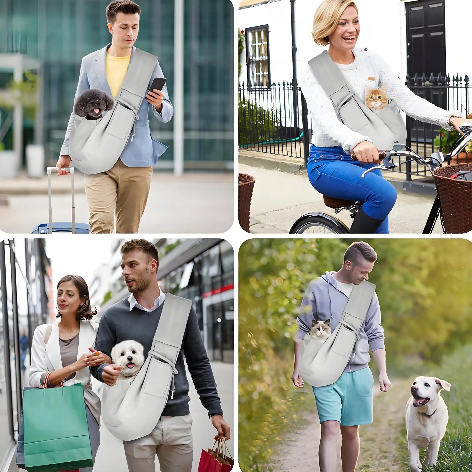 Pet Sling Carrier Bag – Outdoor Travel Shoulder Bag for Dogs & Puppies