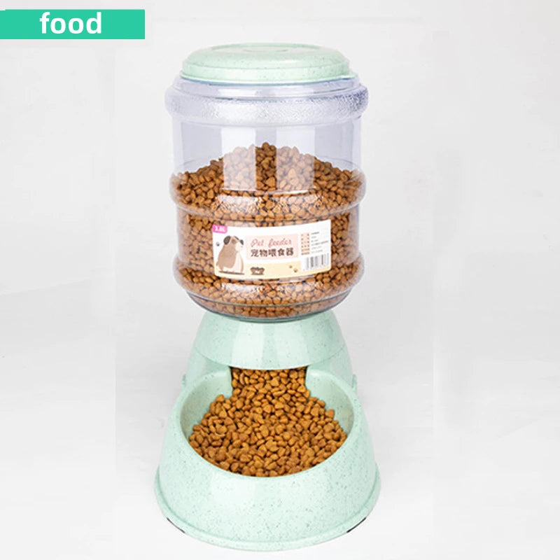 Large Capacity Pet Feeder – Automatic Food & Water Bowl for Cats & Dogs