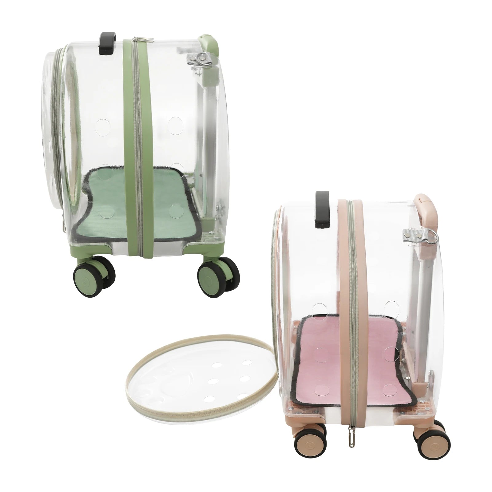 Rolling Cat Carrier – Breathable PC Pet Travel Bag with Wheels (9kg Max)