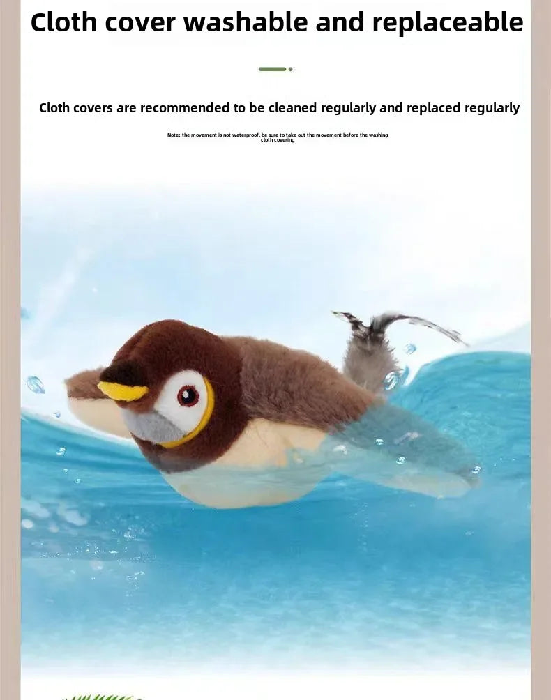 USB Rechargeable Catnip Toy – Touch-Activated Plush Bird for Cats & Dogs