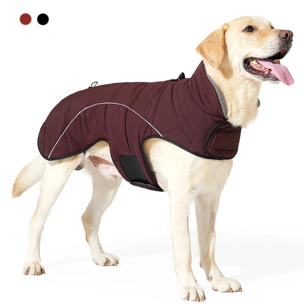 Waterproof Reflective Dog Winter Jacket – Warm Outdoor Coat for Medium & Large Dogs