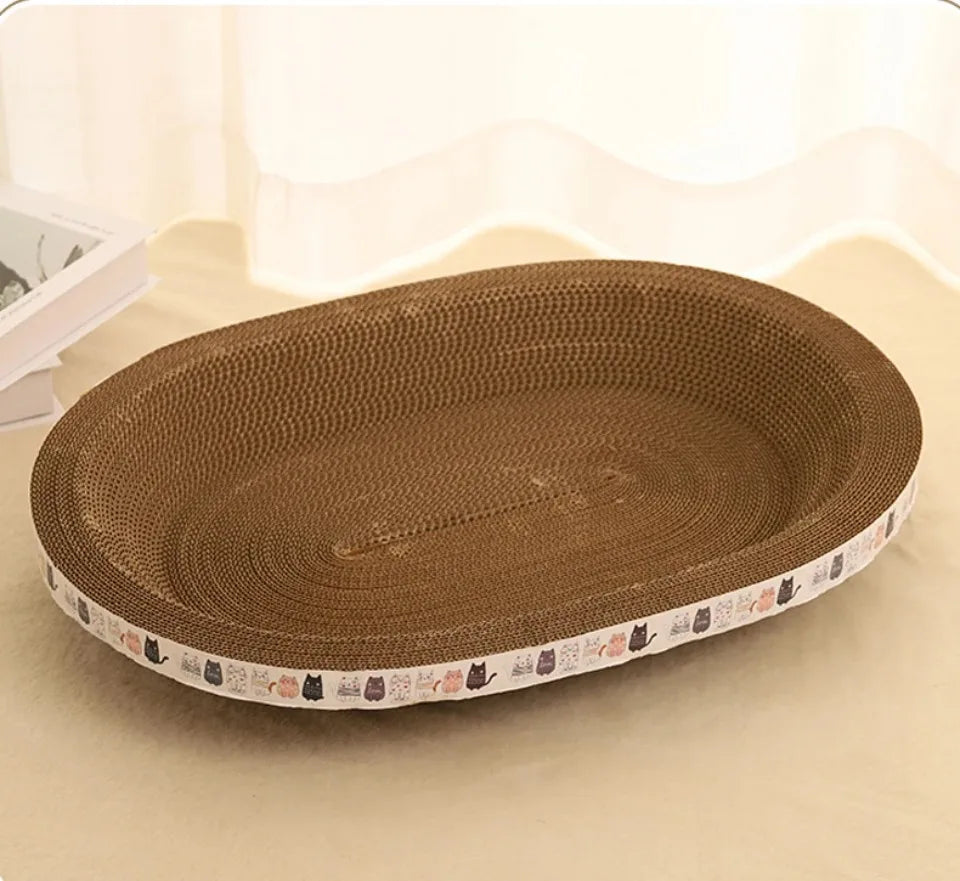 Corrugated Cat Scratcher – Catnip-Infused Scratch-Resistant Post & Sofa Protector