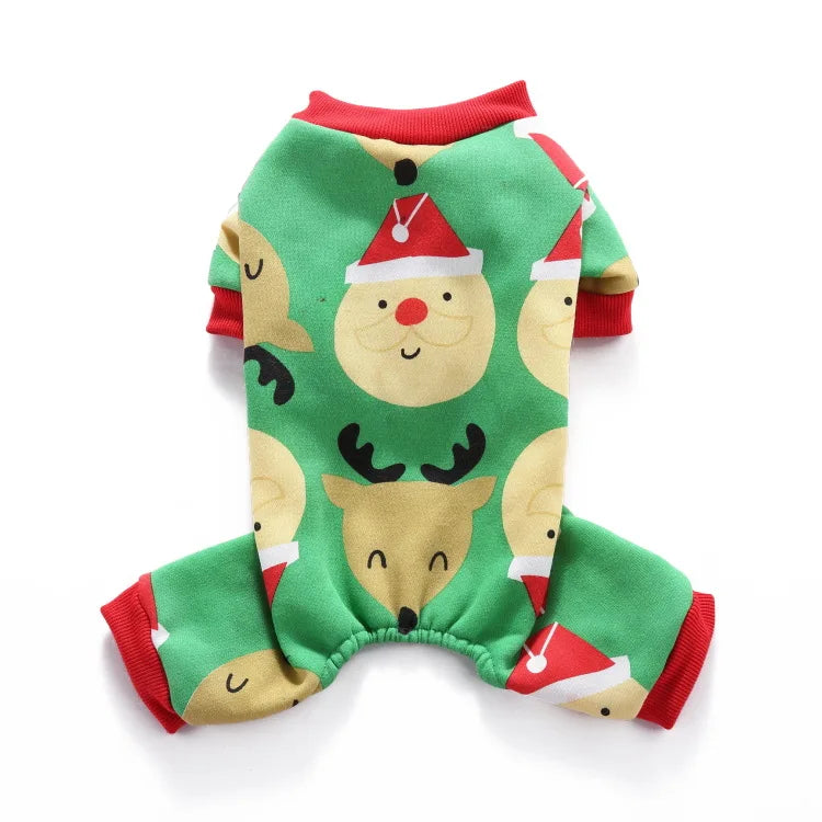 Christmas Pet Costume – Reindeer, Santa & Snowman Outfit for Dogs