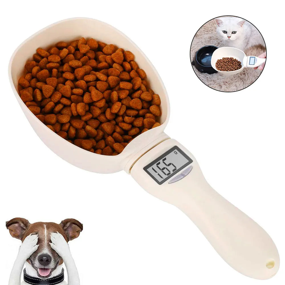 Digital Pet Food Measuring Scoop – LED Dog & Cat Food Scale