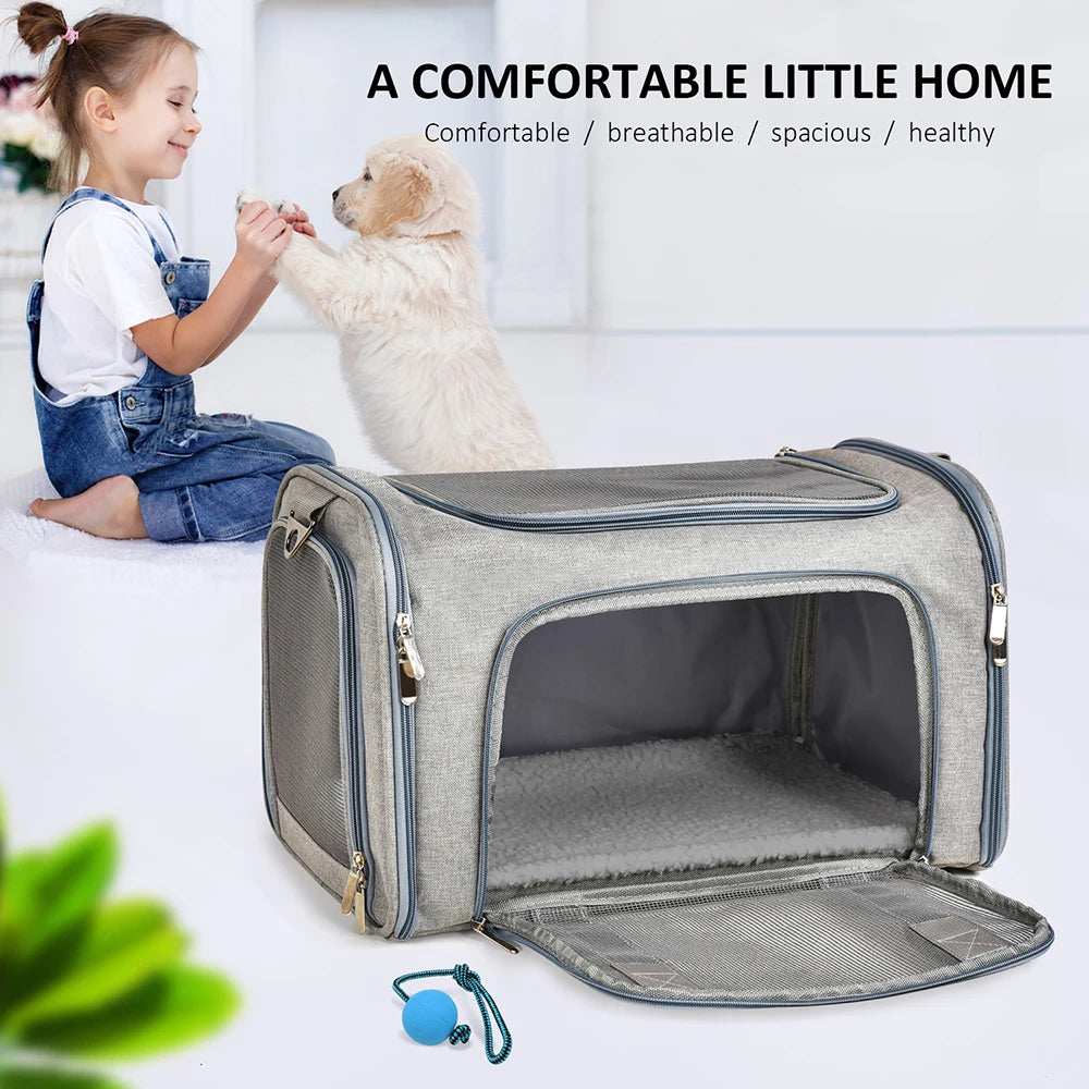 Airline-Approved Pet Carrier – Soft-Sided Dog & Cat Travel Backpack