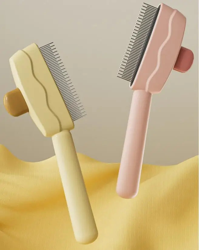 Self-Cleaning Pet Grooming Brush – Dog & Cat Hair Remover Comb