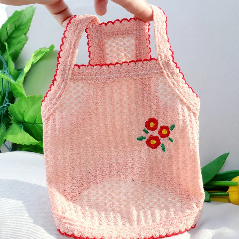 Striped Pet Sweatshirt – Soft Summer Vest for Small Dogs & Puppies