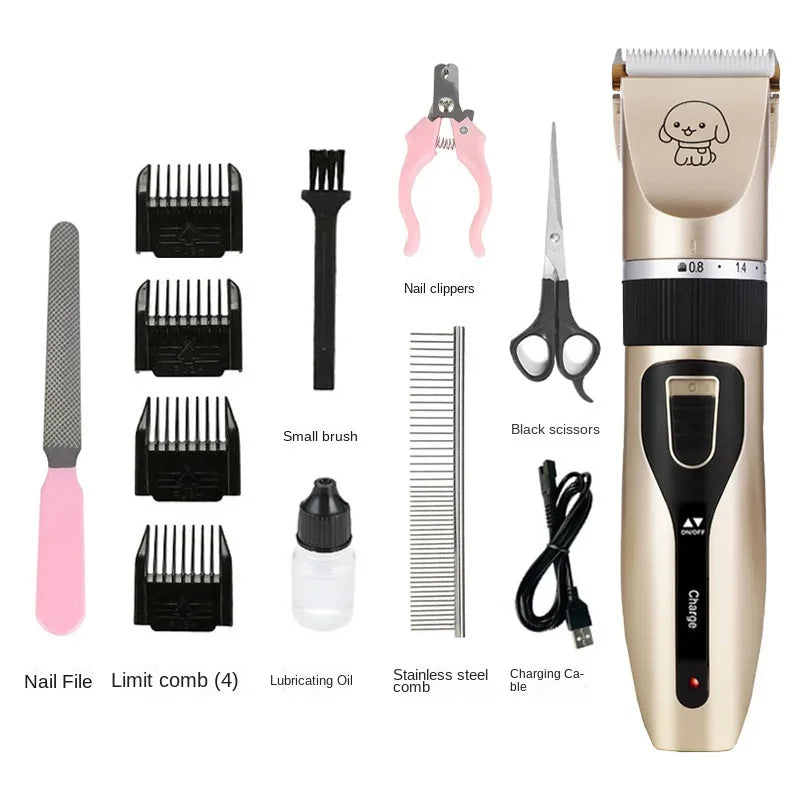 USB Rechargeable Pet Hair Clipper – Silent Dog & Cat Grooming Set
