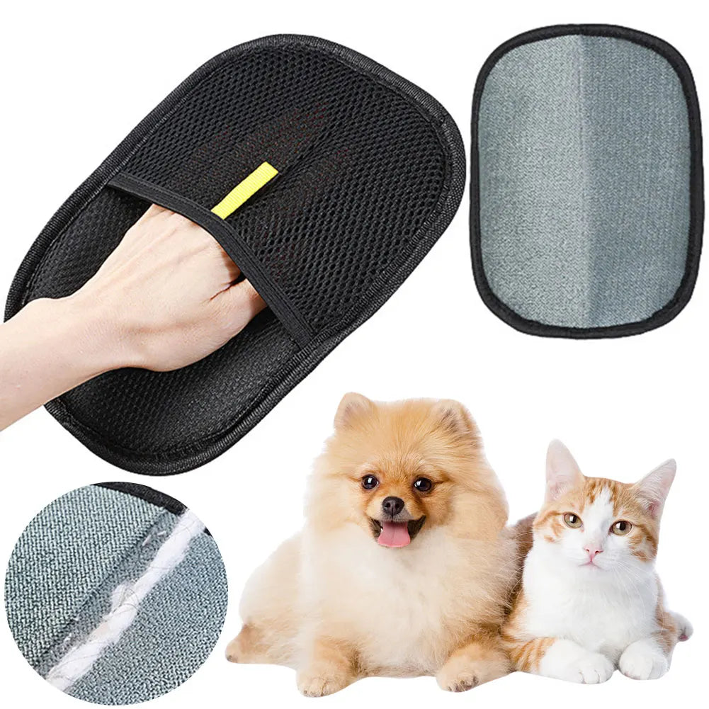 Pet Hair Remover Gloves – Deshedding Mitt for Dogs & Cats
