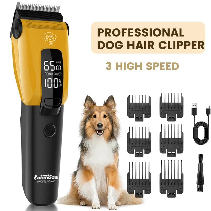 Professional Pet Hair Clipper – Rechargeable Dog & Cat Trimmer