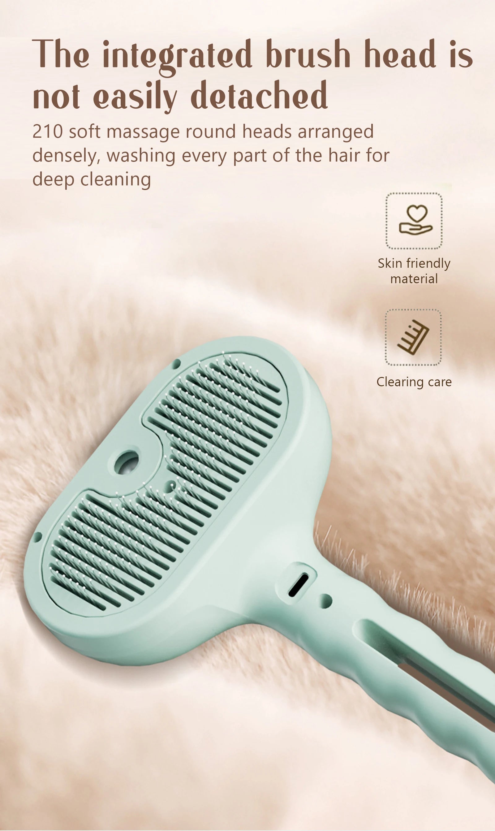 Pet Steam Massage Comb – Safe Hair Removal Brush for Dogs & Cats
