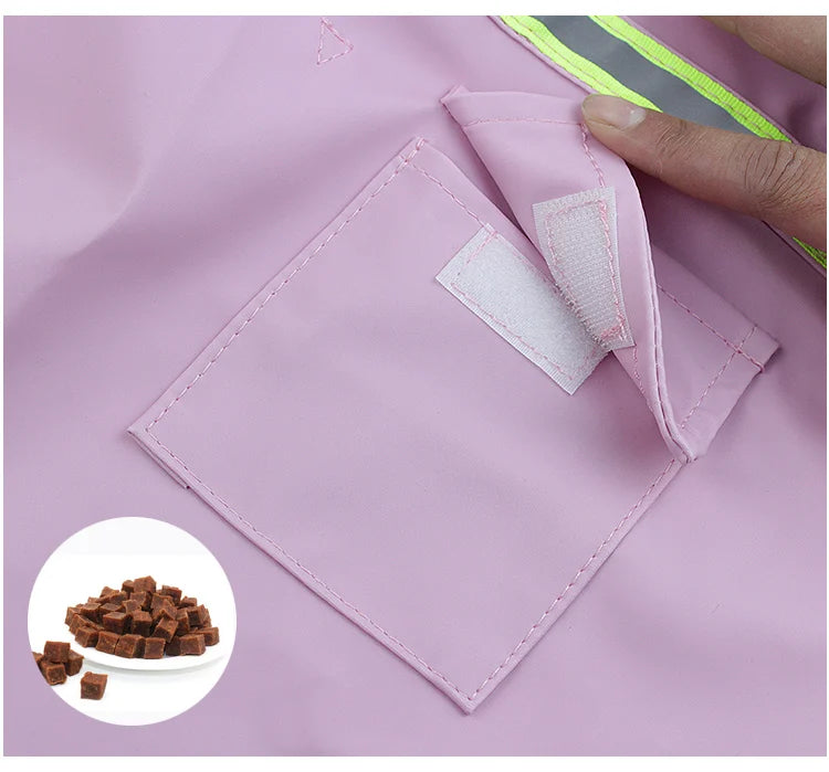 Large Dog Raincoat – Waterproof Hooded Corgi-Style Coat with Reflective Strips