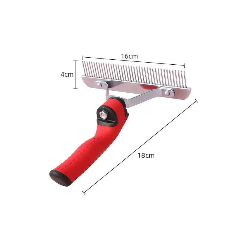 Dog Grooming Brush for Large Dogs – Long Hair Rake & Steel Comb